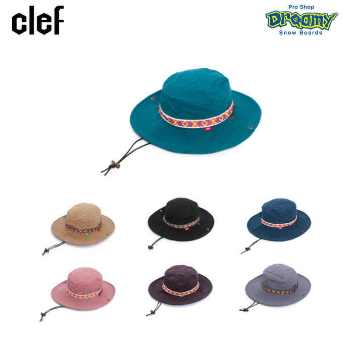 Clef　クレ　ADVENTURE HAT MEX　RB3321　アドベンチャー ハット　スベリ（汗）止め　WIRED BRIM　UV CUT　チロリアンテープ　コットン　帽子　正規品