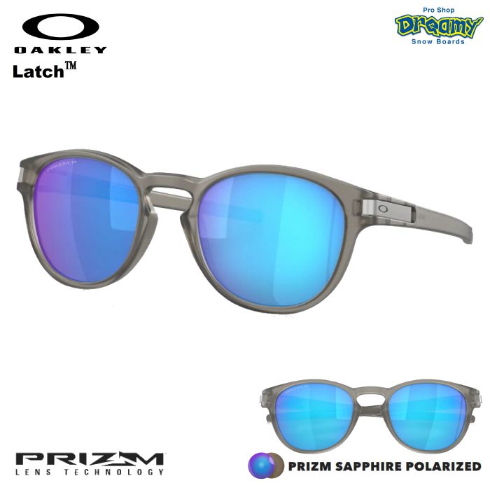 OAKLEY オークリー Latch OO9265-3253 MatteGreyInk PrizmSapphirePolarized 偏光 ラッチ レギュラーフィット クリップ 衝撃プロテクション サングラス 正規品