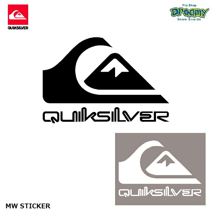 QUIKSILVER クイックシルバー MW STICKER QOA215320 転写ステッカー H12.6cm x W18.5cm ブランド ロゴ 正規品