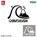 QUIKSILVER クイックシルバー BUBBLE STICKER QOA215322 転写ステッカー H15cm x W18.5cm ブランド ロゴ 正規品