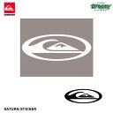 QUIKSILVER クイックシルバー SATURN STICKER QOA215324 ステッカー サターン ロゴ カッティングシート H7.6cm x W20cm WHT BLK 正規品