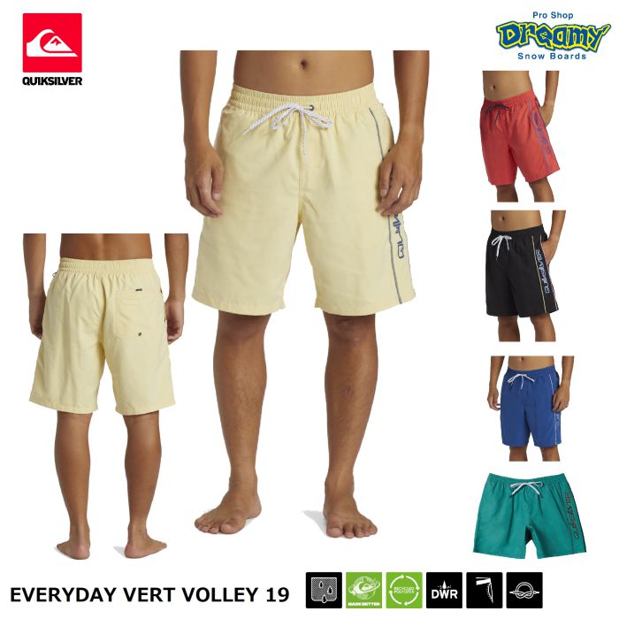 QUIKSILVER クイックシルバー EVERYDAY VERT VOLLEY 19 AQYJV03157 ボードショーツ 撥水加工 インナーメッシュブリーフ ドローコード スイムウェア 水着 ロゴ 正規品