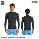 QUIKSILVER EVERYDAY SESSIONS 1.0 LS TOP FLOCK QWT251712 タッパ フラットロック縫製 プルオーバー ジャパ...