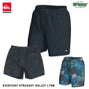 QUIKSILVER EVERYDAY STRAIGHT VOLLEY 17NB EQYJV04142 ボードショーツ 水陸両用 撥水加工 ドローコード 鍵用コード スイムウェア 水着 クイックシルバー 正規品