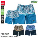 QUIKSILVER FLORAL VOLLEY YOUTH 16 KBS252002 キッズ ボードショーツ 100-160cm 4WAYストレッチ 撥水 速乾 インナー付き 水着 クイックシルバー ユース 正規品