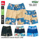 QUIKSILVER BEACH VOLLEY YOUTH 16 KBS252003 キッズ ボードショーツ 100-160cm 4WAYストレッチ 撥水 速乾 インナー付き 水着 クイックシルバー ユース 正規品