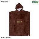 ROXY NUTTY BARREL ERJAA04373 フーディータオル ポンチョ型 カンガルーポケット フード付き ロゴ刺繍 お着替えタオル ラップタオル ...