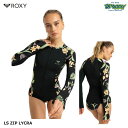 ROXY LS ZIP LYCRA GRJWR03043 ラッシュガード ジップアップ 塩素対応 ストレッチ UVカット ラグランスリーブ ボタニカル柄 スイム...