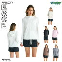 ROXY AURORA RLY251029 ラッシュガード フード 接触冷感 水陸両用 塩素対応 UVカット 速乾 ジップアップ サムホール フード スイムウェ...