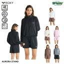 ROXY AURORA STAND RLY251040 ラッシュガード 接触冷感 水陸両用 塩素対応 UVカット 速乾 スタンドカラー ジップアップ サムホール...