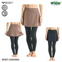 ROXY SKIRT LEGGINGS RLY251046 ラッシュガード レギンス 塩素対応 UVカット 速乾 10分丈 ハイウエスト スカート付き ロゴ ス...