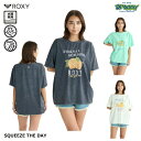 ROXY SQUEEZE THE DAY RLY252019 ラッシュガード Tシャツ 水陸両用 UVカット 速乾 塩素対応 半袖 ビンテージ風 ロゴ 刺? ス...
