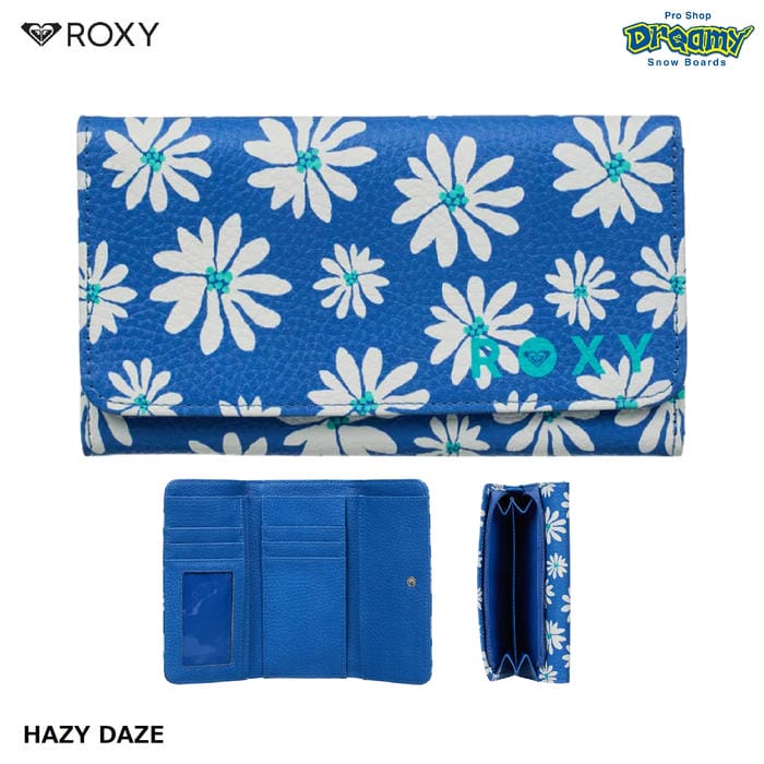 Rakuten - ROXY HAZY DAZE ERJAA04339 ウォレット 3つ折り コンパクト コインポケット カードポケット お財布 ミニ 薄型 花柄 総柄 ロゴ BMT8 ロキシー 正規品