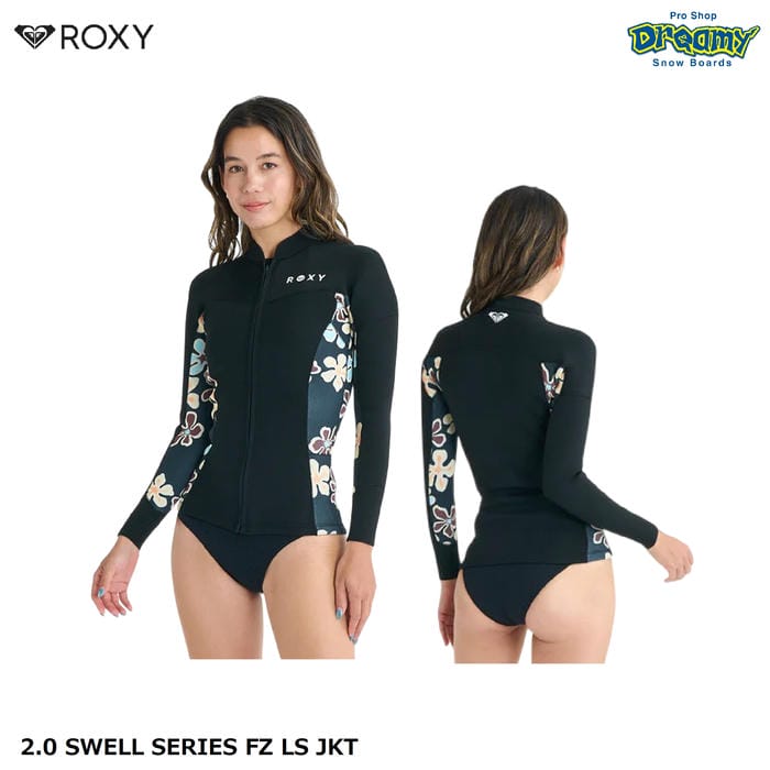 Rakuten - ROXY 2.0 SWELL SERIES FZ LS JKT RWT261706 ジャケット フロントジップ ジャパンフィット 長袖 ハイストレッチジャージ すくい縫い ウェットスーツ ロキシー 正規品
