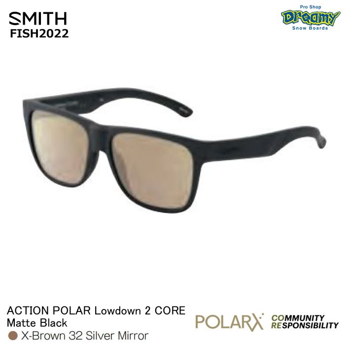 SMITH スミス ACTION POLAR Lowdown2 CORE 207700501 ローダウンツーコア Matte Black X-Brown 32 Silv..