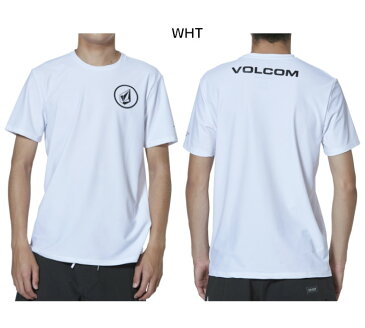 VOLCOM ボルコム メンズ ラッシュガード Apac Circle S/S RG 50+UVカット ラッシュTシャツ 半袖 ロゴ N01119G0 WHT BLK CAM 2019 SPRING モデル 正規品