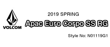 VOLCOM ボルコム メンズ ラッシュガード Apac Euro Corpo SS RG 50+UVカット ラッシュTシャツ 半袖 ロゴ N01119G1 WHB BLK 2019 SPRING モデル 正規品