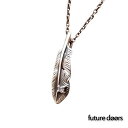 【フューチャードアズ】 fdp-012 フェザーペンダント ダイヤモンド ターコイズ ネックレス メンズ レディース silver925 シルバー925 シルバ...