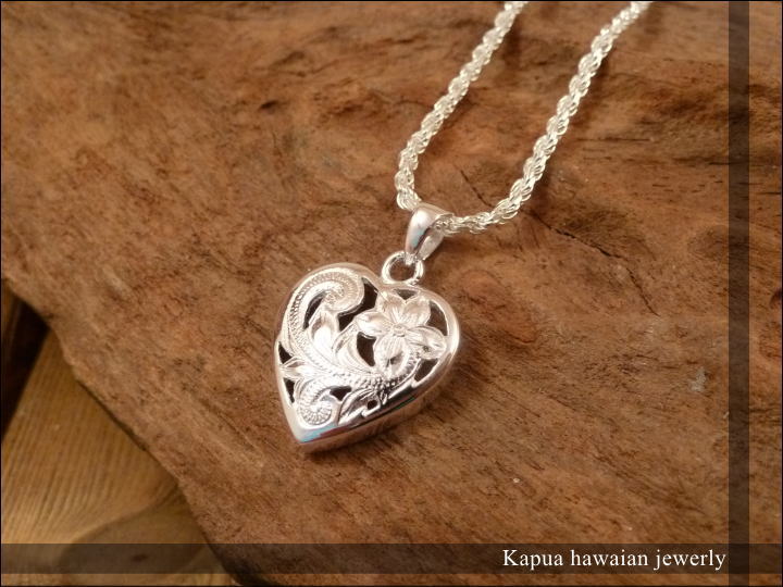 【kapua ハワイアンジュエリー DREDLINE】 hth-009 透かし彫りスクロールハートペンダント レディース silver925 シルバー925 ...