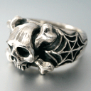 yKAGEMARU DESIGNS JQ}fUCzXJV[Y CROSS BONE SKULL RING NX{[XJO  w Y silver925 Vo[925 Vo[ANZ