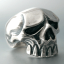 楽天DREDLINE楽天市場店【KAGEMARU DESIGNS カゲマルデザイン】スカルシリーズ LOGO FACE SKULL RING ロゴフェイススカルリング 髑髏 指輪 メンズ silver925 シルバー925 シルバーアクセ