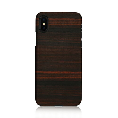 iPhone XS Max ケース 天然木 Man＆Wood Ebony （マンアンドウッド エボニー）アイフォン カバー 木製 お取り寄せ