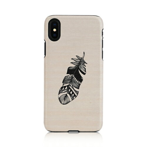 iPhone XS Max ケース天然木 Man&Wood Indian（マンアンドウッド インディアン）アイフォン カバー 木製 お取り寄せ