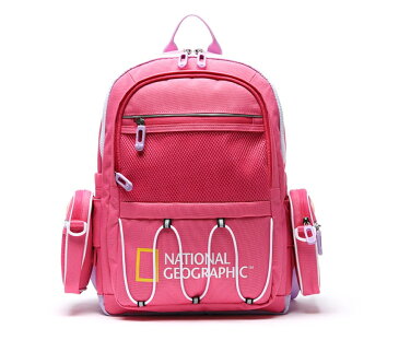 ナショナルジオグラフィック National Geographic 2WAY POCKET KIDS BACKPACK ダークピンク キッズ カバン かば ん鞄 キッズ用 ジュニア用 子供用 バックパック リュック キッズリュックサック ジュニアリュックサック子供 入園 入学 通園 通学 遠足 バッグ N205KBG030026000