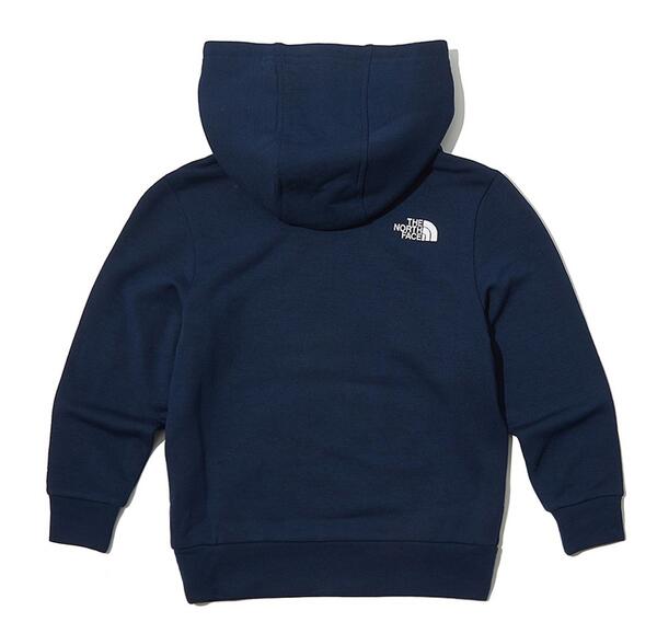 The North Face ノースフェイス K'S BIG LOGO HOODIE ネイビー フーディー 長袖 通学用 通園通学 男女兼用お散歩 暖かい お出掛け 部屋着 ホームウエア 可愛い オシャレ 人気 韓国 【中古】未使用品