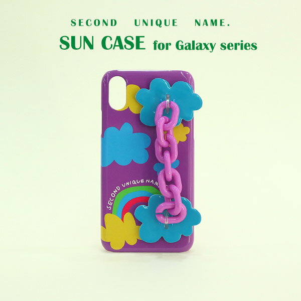 Galaxy S21 ケース Galaxy S21+ Galaxy S21 Ultra Galaxy Note20 Ultra Galaxy S20+ Galaxy S20 Ultra Galaxy S10 Galaxy S10+ 韓国 SECOND UNIQUE NAME SUN CASE CANDY CHAIN PURPLE ベルト カバー お取り寄せ