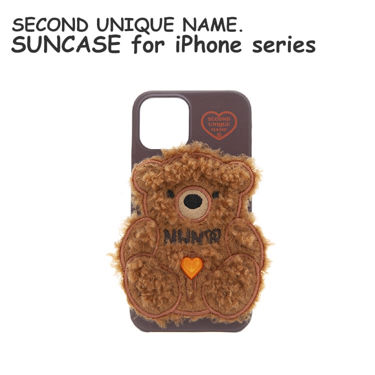 iPhone 12 iPhone 12 Pro iPhone 12 mini iPhone 12 Pro MAX iPhoneSE 2020 SECOND UNIQUE NAME 韓国 ベルト カバー SUN CASE PATCH FLEECE BEAR MAPLE BROWN お取り寄せ