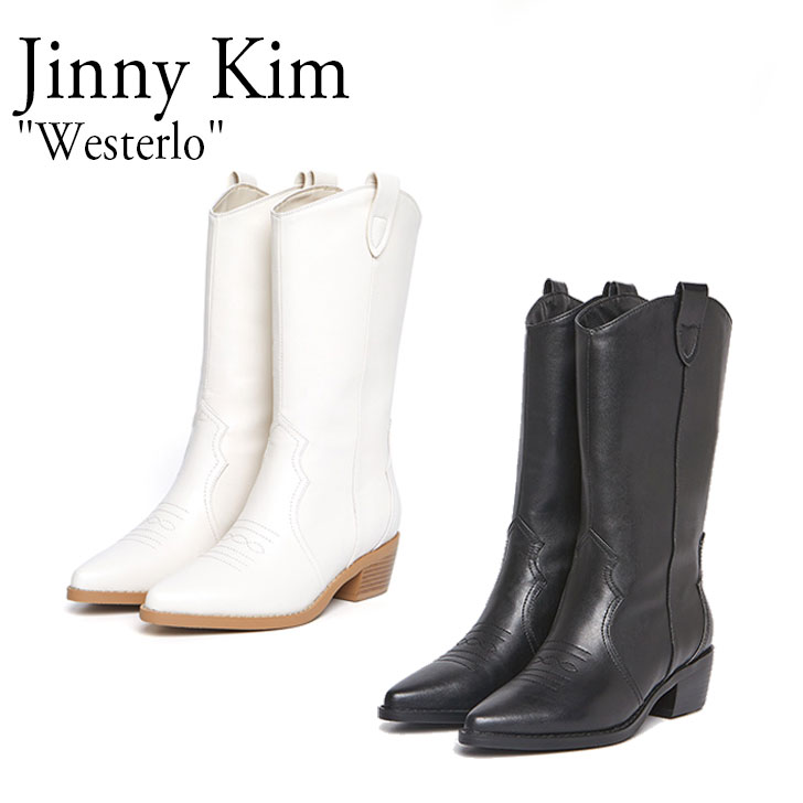 ジニー キム ブーツ Jinny Kim レディース Westerlo ウェステロ CREAM クリーム BLACK ブラック 301517476 シューズ ヴィンテージハリウッドスタイルを追求し、ロマンチックなムードとグラマスなライフスタイルを反映した韓国ブランド、Jinny Kim(ジニーキム)。 約40年の職人技で丁寧に作られた、こだわりのウエスタンブーツです。 ボディには、リアルレザーの様な質感がありつつも、手入れの簡単なコンポジションレザーを採用。 クラシックなアイテムながらも、細やな同色の刺繍が、洗練された都会的な印象を演出します。 カジュアルからフェミニンガーリーまで、普段のコーデを格上げしてくれる一点です。 韓国アイドル、少女時代が着用したと話題のアイテム。 ギフトやプレゼントにもオススメ。 友人への誕生日やイベントに持って来いのアイテムです。 SIZE : (ヒール高さ)6cm / (筒丈)25cm / (履口周り)36cm ※ 23.5cmを標準とし、1〜2cmの誤差が生じる場合がございます。 重量 : 394g 素材 : コンポジションレザー ※お客様のご覧になられますパソコン機器及びモニタの設定及び出力環境、 また撮影時の照明等で、実際の商品素材の色と相違する場合もありますのでご了承下さい。商品紹介 ジニー キム ブーツ Jinny Kim レディース Westerlo ウェステロ CREAM クリーム BLACK ブラック 301517476 シューズ ヴィンテージハリウッドスタイルを追求し、ロマンチックなムードとグラマスなライフスタイルを反映した韓国ブランド、Jinny Kim(ジニーキム)。 約40年の職人技で丁寧に作られた、こだわりのウエスタンブーツです。 ボディには、リアルレザーの様な質感がありつつも、手入れの簡単なコンポジションレザーを採用。 クラシックなアイテムながらも、細やな同色の刺繍が、洗練された都会的な印象を演出します。 カジュアルからフェミニンガーリーまで、普段のコーデを格上げしてくれる一点です。 韓国アイドル、少女時代が着用したと話題のアイテム。 ギフトやプレゼントにもオススメ。 友人への誕生日やイベントに持って来いのアイテムです。 SIZE : (ヒール高さ)6cm / (筒丈)25cm / (履口周り)36cm ※ 23.5cmを標準とし、1〜2cmの誤差が生じる場合がございます。 重量 : 394g 素材 : コンポジションレザー ※お客様のご覧になられますパソコン機器及びモニタの設定及び出力環境、 また撮影時の照明等で、実際の商品素材の色と相違する場合もありますのでご了承下さい。 商品仕様 商品名 ジニー キム ブーツ Jinny Kim レディース Westerlo ウェステロ CREAM クリーム BLACK ブラック 301517476 シューズ ブランド Jinny Kim カラー　 CREAM / BLACK 素材 コンポジションレザー ※ご注意（ご購入の前に必ずご一読下さい。） ※ ・当ショップは、メーカー等の海外倉庫と共通在庫での販売を行なっており、お取り寄せに約7-14営業日（土日祝日を除く）お時間を頂く商品がございます。 そのためご購入後、ご指定頂きましたお日にちに間に合わせることができない場合もございます。 ・また、WEB上で「在庫あり」となっている商品につきましても、複数店舗で在庫を共有しているため「欠品」となってしまう場合がございます。 在庫切れ・発送遅れの場合、迅速にご連絡、返金手続きをさせて頂きます。 ご連絡はメールにて行っておりますので、予めご了承下さいませ。 当ショップからのメール受信確認をお願い致します。 （本サイトからメールが送信されます。ドメイン指定受信設定の際はご注意下さいませ。） ・北海道、沖縄県へのお届けにつきましては、送料無料対象商品の場合も 追加送料500円が必要となります。 ・まれに靴箱にダメージや走り書きなどがあることもございます。 多くの商品が海外輸入商品となるため日本販売のタグ等がついていない商品もございますが、全て正規品となっておりますのでご安心ください。 ・検品は十分に行っておりますが、万が一商品にダメージ等を発見しましたらすぐに当店までご連絡下さい。 （ご使用後の交換・返品等には、基本的に応じることが出来ませんのでご注意下さいませ。） また、こちらの商品はお取り寄せのためクレーム・返品には応じることが出来ませんので、こだわりのある方は事前にお問い合わせ下さい。 誠実、また迅速に対応させて頂きます。