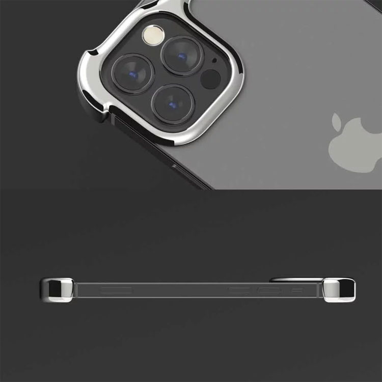 iPhone 13 Pro 6.1 ケース アルミバンパー Arc Pulse iPhone13pro アイフォン13pro スマホケース 背面 バック カバー チタン合金 SEBS 衝撃保護 バンパー型 iPhoneケース チタン・ゴールド お取り寄せ