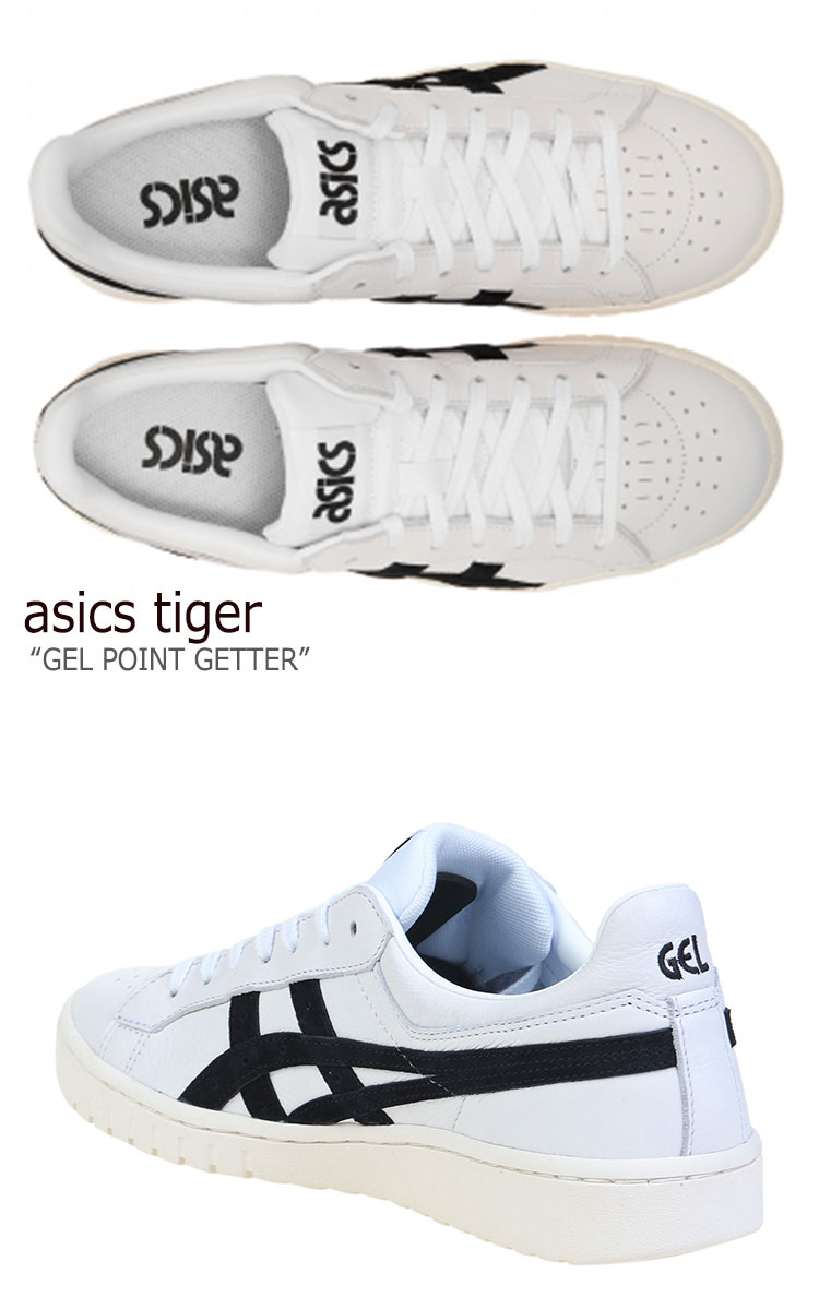 アシックス スニーカー asics メンズ レディース アシックスタイガー ゲル ポイントゲッター ASICS TIGER GEL-PTG WHITE ホワイト BLACK ブラック HL7X0-0190 シューズ