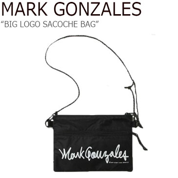 マークゴンザレス サコッシュ MARK GONZALES メンズ レディース BIG LOGO SACOCHE BAG ビッグ ロゴ サコッシュバック BLACK ブラック MG1801BG02BKF MG1901BG01BK バッグ