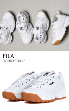 フィラ スニーカー FILA メンズ レディース DISRUPTOR 2 ディスラプター2 White Brown ホワイト ブラウン FS1HTA1072X シューズ