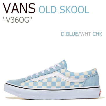 バンズ オールドスクール スニーカー メンズ レディース OLD SKOOL OG オールドスクールOG D.BLUE WHT CHK ブルー ホワイト チェック V36OG シューズ