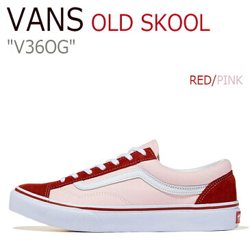 バンズ オールドスクール スニーカー メンズ レディース OLD SKOOL OG オールドスクールOG RED PINK レッド ピンク V36OG シューズ