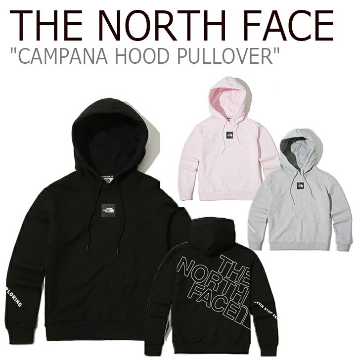 ノースフェイス スウェットパーカ THE NORTH FACE メンズ レディース CAMPANA HOOD PULLOVER カンパーナ フード プルオーバー スクエアロゴ ボックスロゴ ブラック グレー ピンク NM5PK02J/K/L ウェア 【中古】未使用品