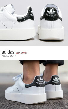 アディダス スタンスミス スニーカー adidas レディース スタン スミス ボールド ドット STAN SMITH BOLD DOT 厚底 WHITE ホワイト BLACK ブラック BA7771 シューズ 【中古】未使用品