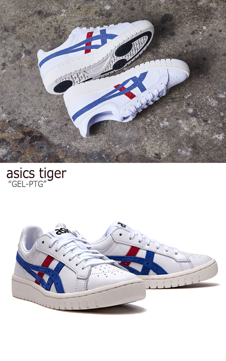 アシックスタイガー スニーカー asics tiger メンズ レディース GEL-PTG ゲルポイントゲッター WHITE BLUE RED ホワイト ブルー レッド FLAC9A1U08 シューズ