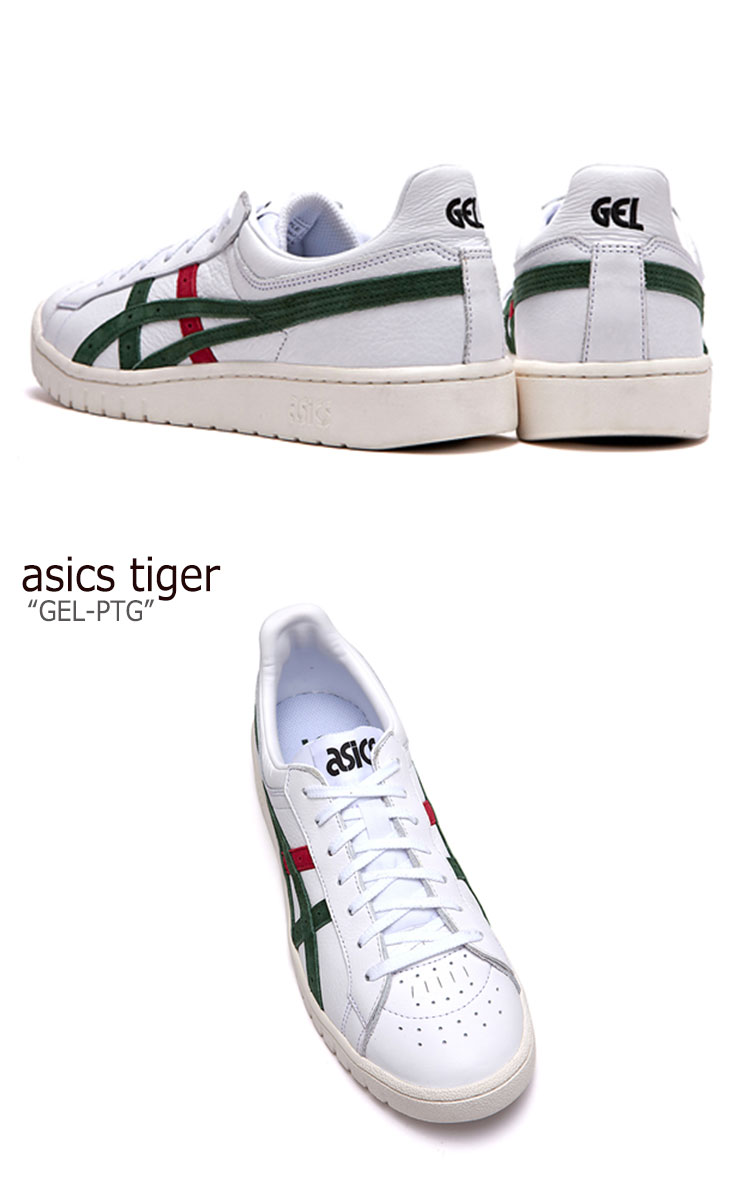 アシックスタイガー スニーカー asics tiger メンズ レディース GEL-PTG ゲルポイントゲッター WHITE GREEN RED ホワイト グリーン レッド FLAC9A1U10 シューズ