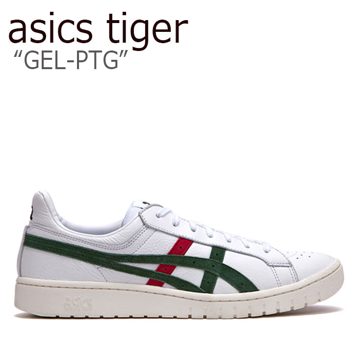 アシックスタイガー スニーカー asics tiger メンズ レディース GEL-PTG ゲルポイントゲッター WHITE GREEN RED ホワイト グリーン レッド FLAC9A1U10 シューズ