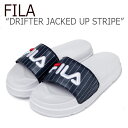 フィラ サンダル FILA メンズ レディース DRIFTER JACKED UP STRIPE ドリフター ジャケットアップ ストライプ NAVY WHITE ネイビー ホワイト FS1SLB1032X シューズ