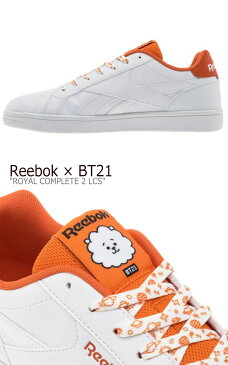 リーボック ロイヤルコンプリート スニーカー REEBOK メンズ レディース ROYAL COMPLETE 2LCS ロイヤル コンプリート 2LCS X BT21 RJ アールジェイ WHITE ホワイト ORANGE オレンジ DV8897 シューズ