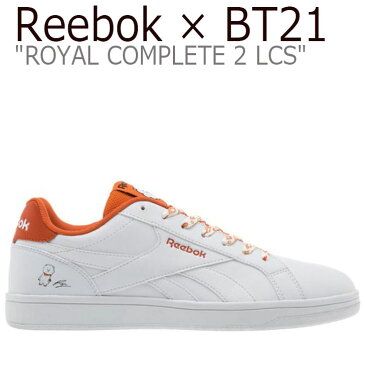 リーボック ロイヤルコンプリート スニーカー REEBOK メンズ レディース ROYAL COMPLETE 2LCS ロイヤル コンプリート 2LCS X BT21 RJ アールジェイ WHITE ホワイト ORANGE オレンジ DV8897 シューズ