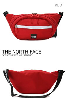 ノースフェイス ウエストポーチ THE NORTH FACE キッズ K'S COMPACT WAISTBAG コンパクト ウエストバッグ RED BLACK レッド ブラック NN2HK01S/R バッグ 【中古】未使用品