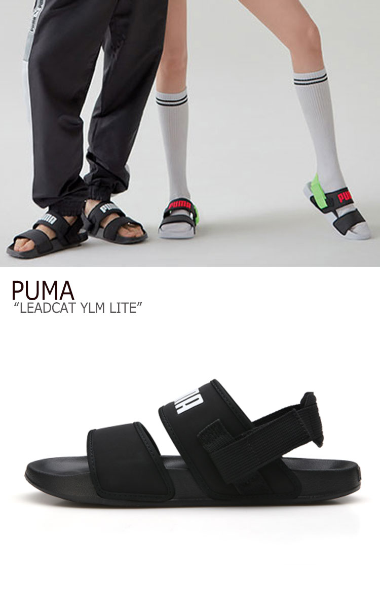 プーマ サンダル PUMA メンズ レディース PUMA×HYUNA LEADCAT YLM LITE プーマ×ヒョナ リードキャット YLM ライト BLACK ブラック 37073301 シューズ 【中古】未使用品