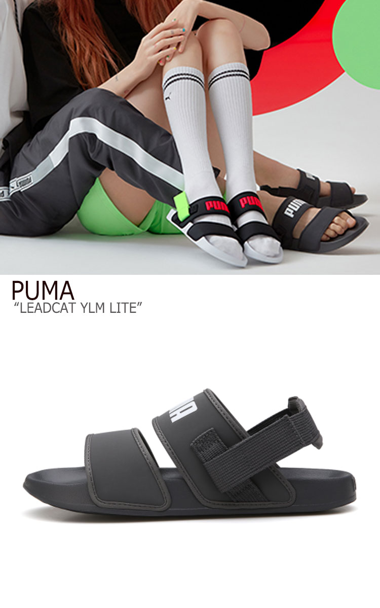 プーマ サンダル PUMA メンズ レディース PUMA×HYUNA LEADCAT YLM LITE リードキャット YLM ライト GREY グレー 37073302 シューズ 【中古】未使用品