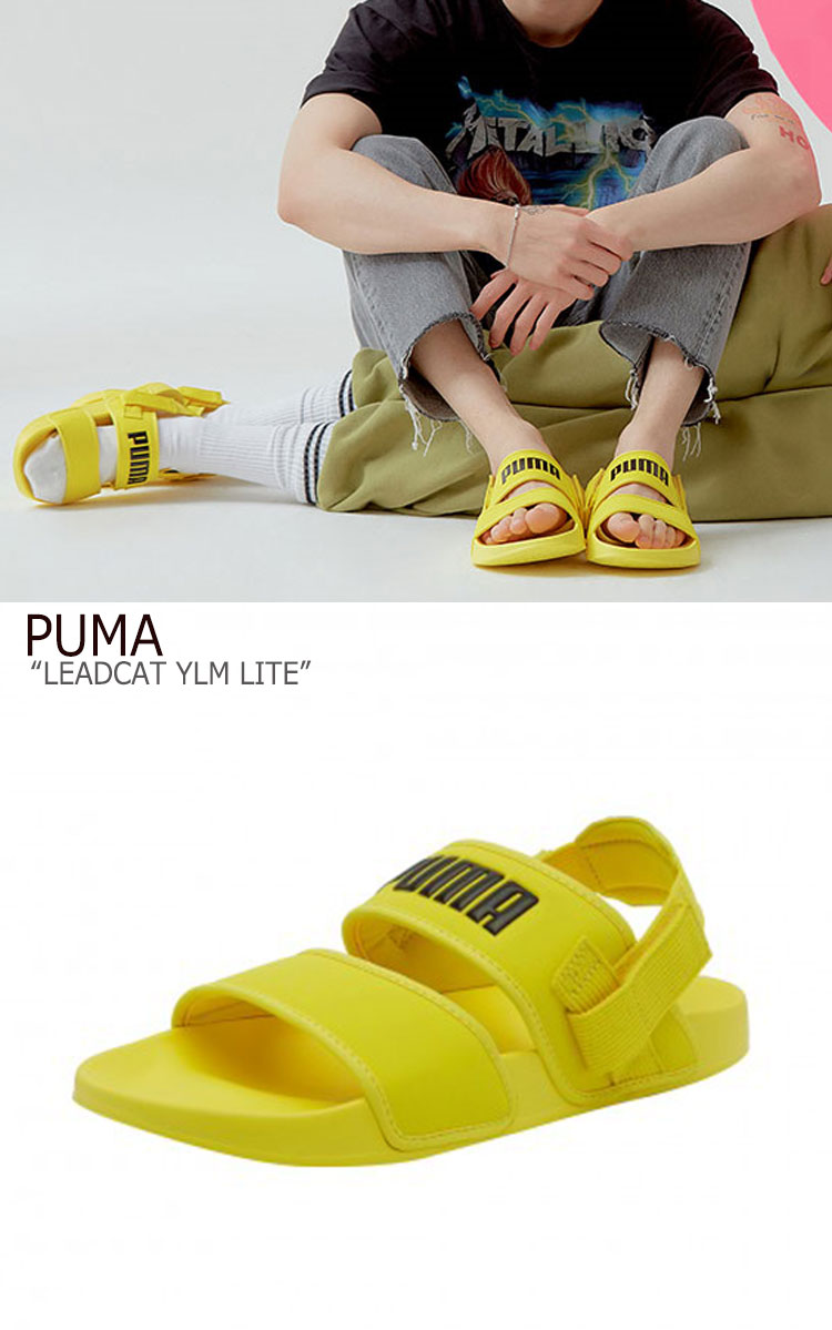 プーマ サンダル PUMA メンズ レディース PUMA×HYUNA LEADCAT YLM LITE リードキャット YLM ライト YELLOW イエロー 37073304 シューズ 【中古】未使用品